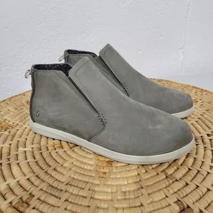 Olukai Hawai'iloa Manu Hope Gray Leather Ankle Boots Size 8.5